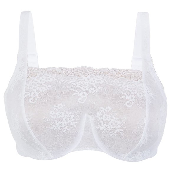 Glamorise Underwire CAMI + BRA Stretch Lace White Sizes 44DD 42DD 40DD & MORE! - Picture 2 of 16